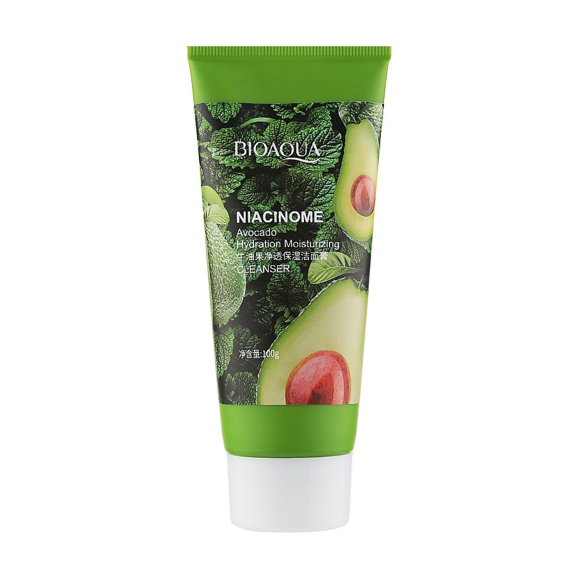 Зволожувальна пінка для вмивання Bioaqua Niacinome Avocado Hydration Moisturizing Cleanser з авокадо, 100 г